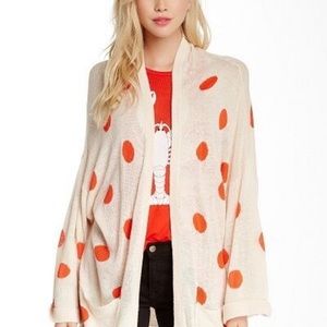NWOT Wildfox Couture Polka Dot Print‎ Cardigan